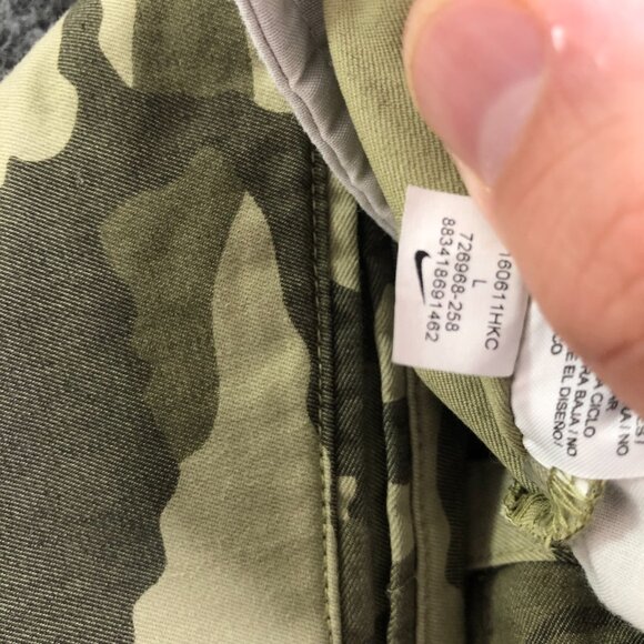 Nike Golf Shorts Boys Large Green Camo Adjustable Waistband 10" Inseam - Picture 6 of 10